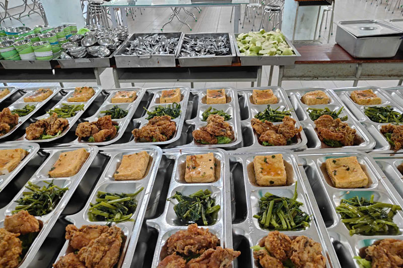 thực đơn suất ăn công nghiệp