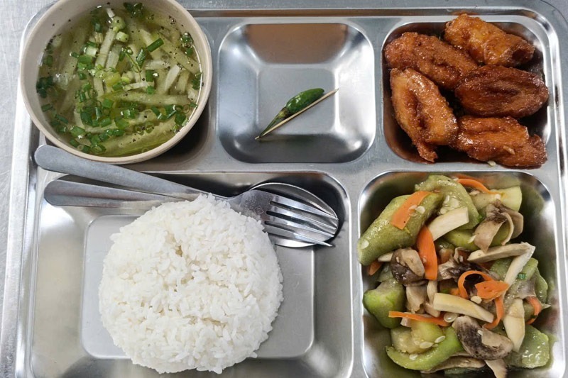 thực đơn suất ăn công nghiệp